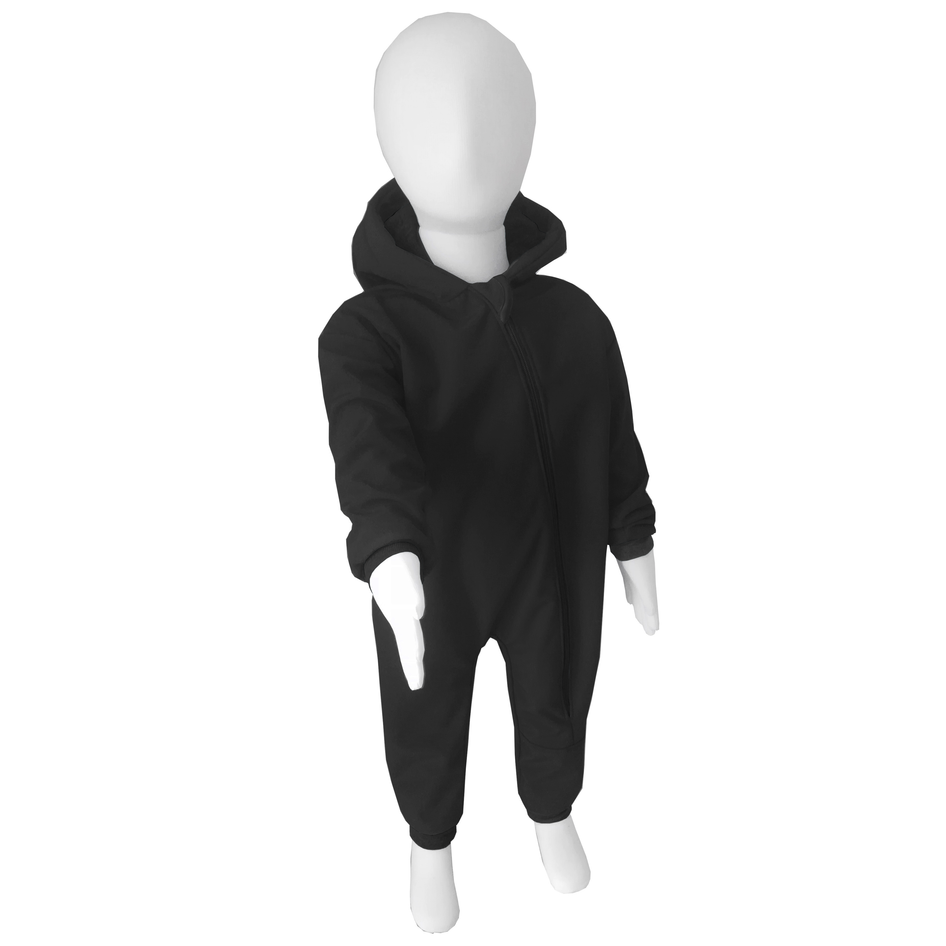 Akce Dětská softshellová kombinéza s fleecem a hřejivou kapucí, černá, vel. 98