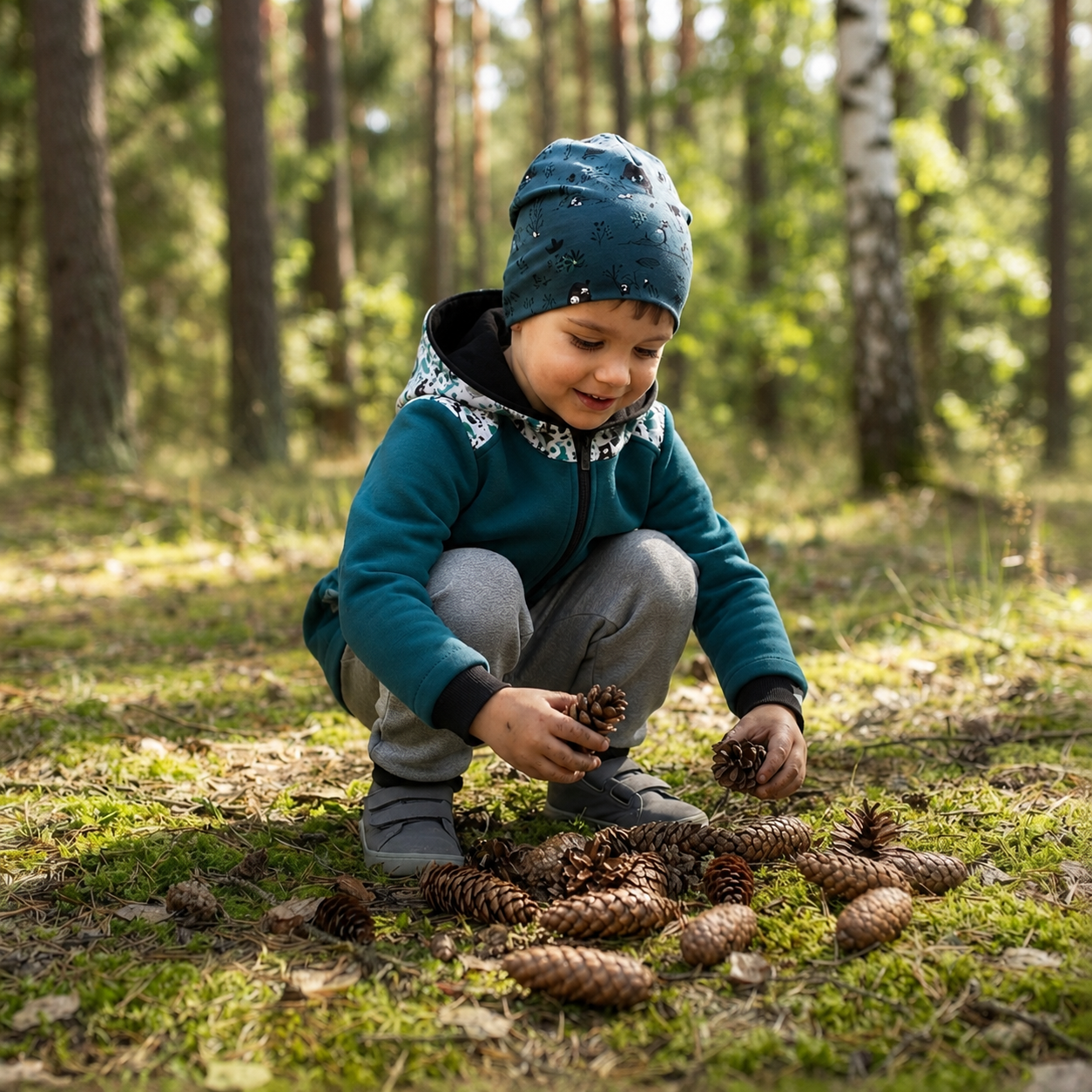Dětská softshellová bunda s fleecem, Les, 4 barevné varianty
