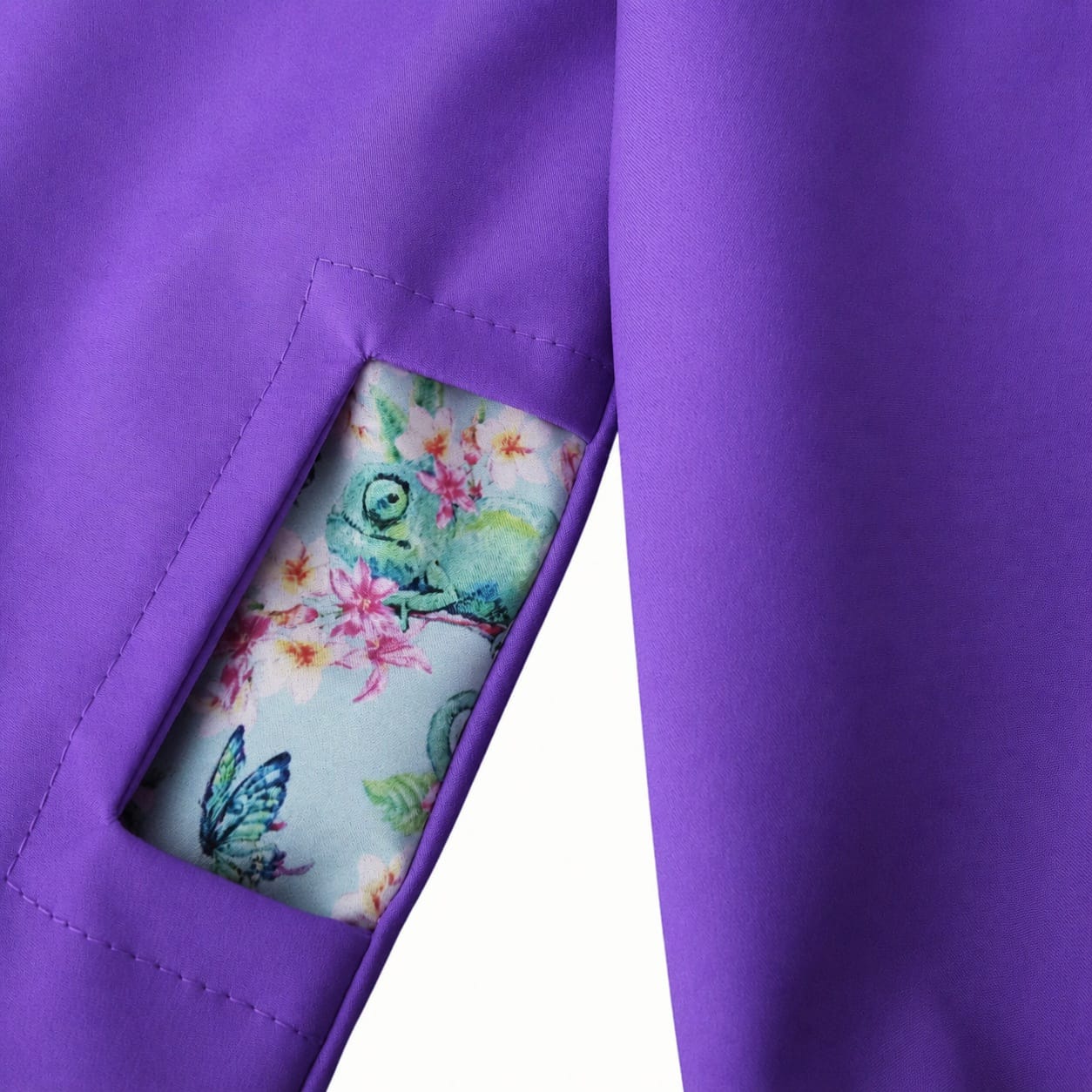 AKCE Dětská letní softshellová bunda bez zateplení, Chameleoni, levandulová, vel. 110