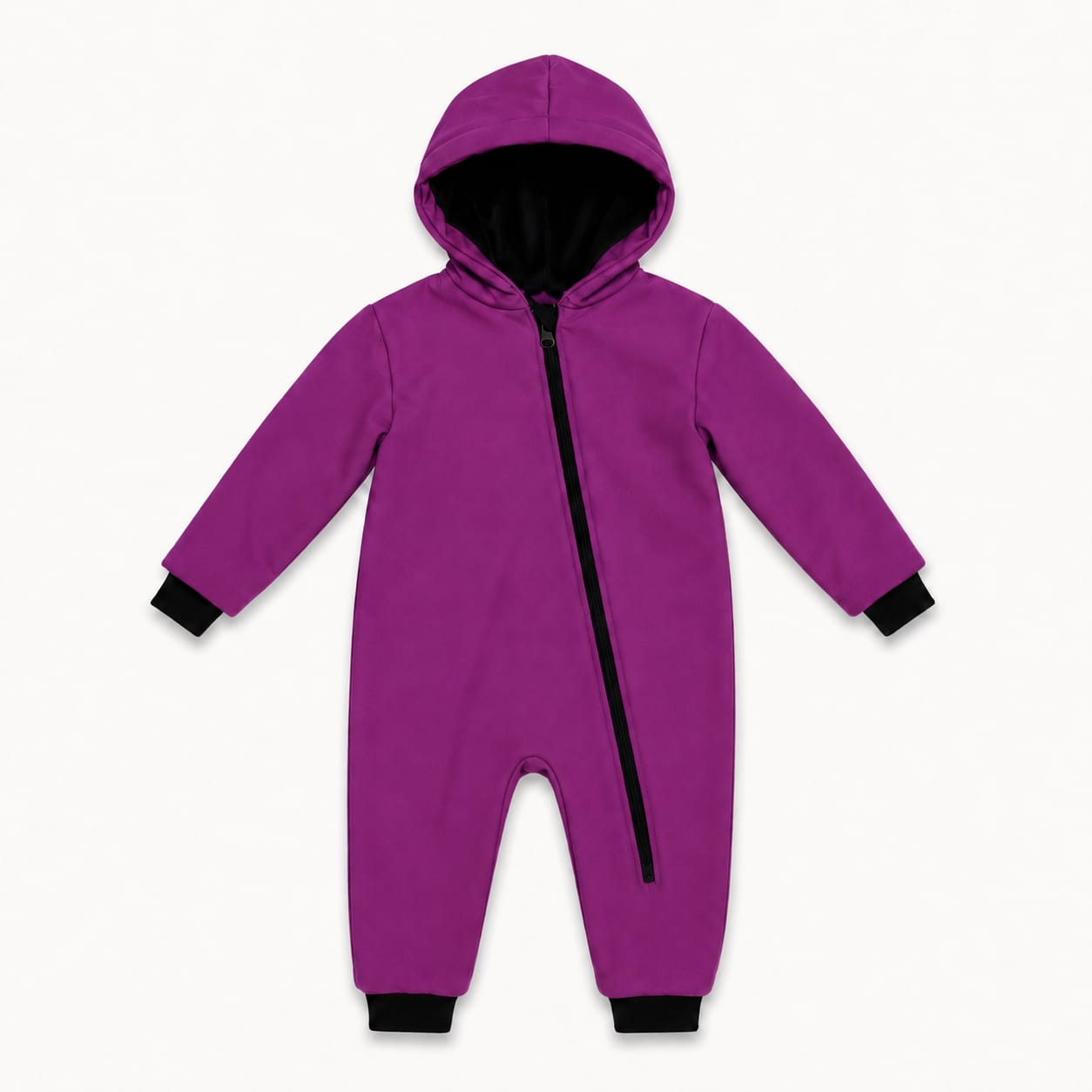 Akce Dívčí softshellová kombinéza s fleecem a hřejivou kapucí, ostružinová, vel. 80
