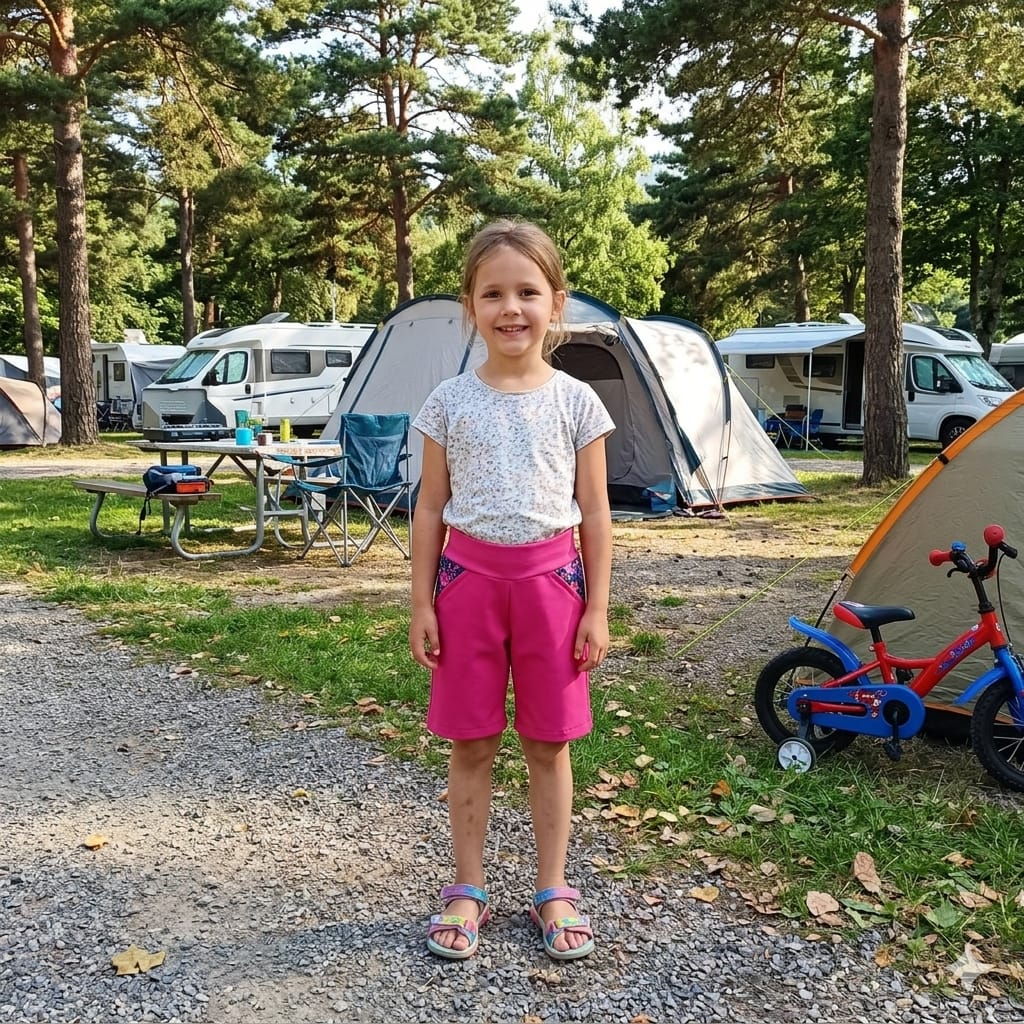 Letní softshellové kraťasy s membránou, Růžové květy, 2 barevné varianty