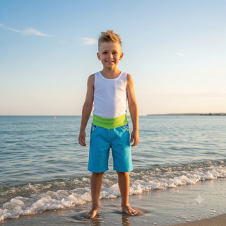 Letní softshellové kraťasy s membránou, Surf, modré
