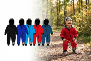 Chlapecká softshellová kombinéza s fleecem a hřejivou kapucí, Maskáč, 5 barevných variant