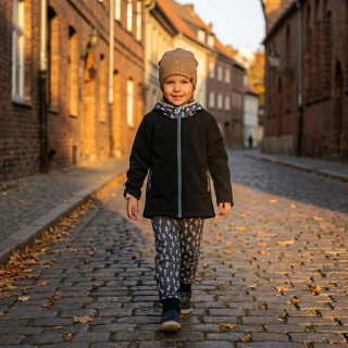 AKCE Softshellový kabátek s fleecem a softshellové kalhoty, Baletky, vel. 98