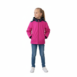 Akce Softshellová bunda s fleecem, Kočičky, růžová, vel. 104