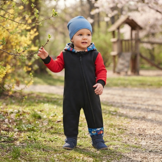 Chlapecká softshellová kombinéza s fleecem a hřejivou kapucí, Hasiči