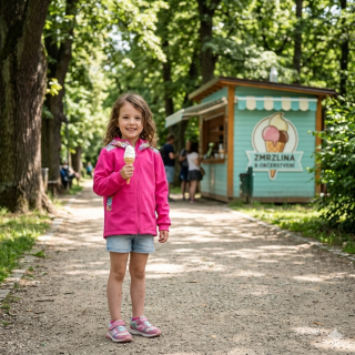 AKCE Dětská letní softshellová bunda bez zateplení, Donut, tmavě růžová, vel. 104